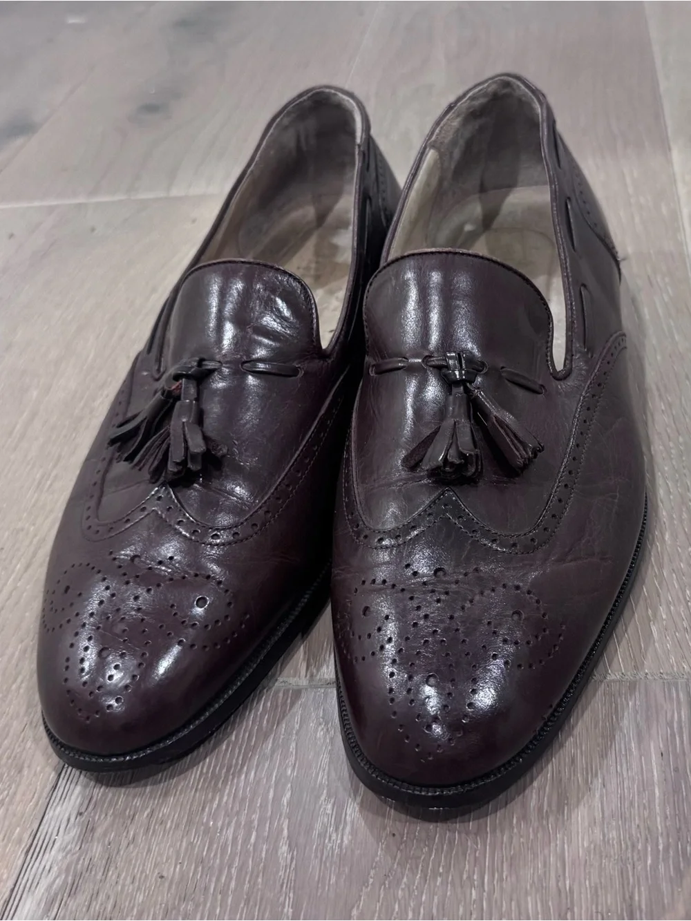 Emilio Pucci Dark Brown Leather Tassel Loafers
